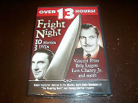 Fright Night-10 Old Horror Films on 3 dvds-Black and White