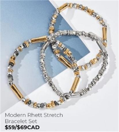 Stella & Dot Modern Rhett Stretch Bracelet Set in Jewellery & Watches in Markham / York Region - Image 4