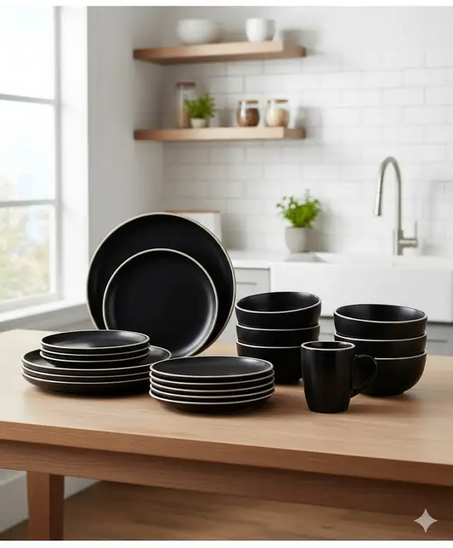 The Complete 16-Piece Dinnerware Collection - 30$