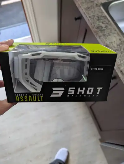 These are brand new Shot Race Gear ATV goggles, designed to provide superior clarity and protection...