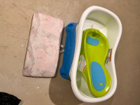 Baby bath tub and knee supporter