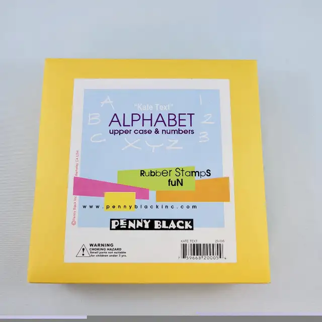 Penny Black Alphabet Rubber Stamps Kate Text Uppercase And Numbe in Hobbies & Crafts in Strathcona County - Image 7