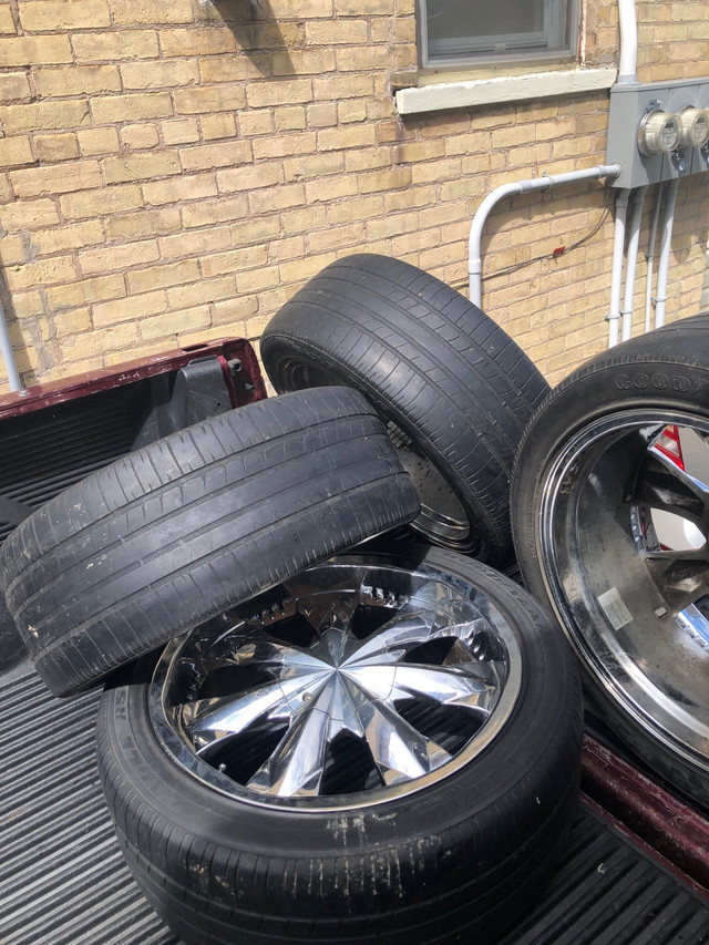 20” CHROME 5 LUG RIMS “DUAL DRILL HOLES” in Tires & Rims in Brantford - Image 3
