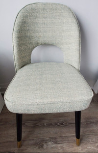 Dining chairs- Mint green colour with Black and Gold accent