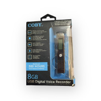 Coby CVR-25 Portable Digital Voice Recorder 8GB 550 Hours Rechar