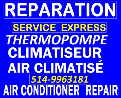 Réparation Air Climatisé ☎️ 514 9963181 Heat pump Ac HVAC REPAIR, View more