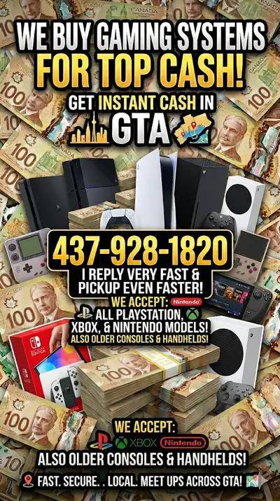INSTANT CASH $$ FOR PLAYSTATION , XBOX , NINTENDO ,ROG ALLY , View more