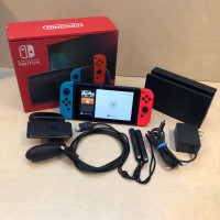 Nintendo Switch Console with Neon Red/Blue Joy-Con, Dock Charger