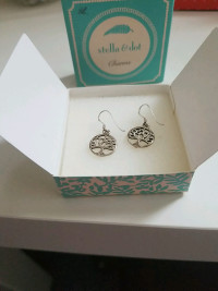 Stella and Dot Sterling Silver Earrings.
