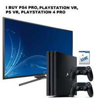 I BUY 4K TV, PS4 SLIM, PLAYSTATION 5, PS4 PRO, PLAYSTATION 4 PRO