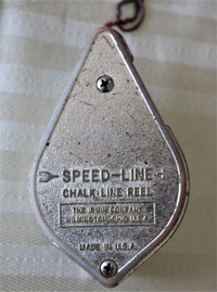 Vintage Speed line Chalk Line Reel by The Irwin Co USA