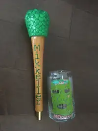 Mikkeller Draft Tap Handle and Rare Can Style Beer Glass