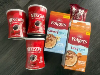 Nescafe and Folgers Coffee set, View more