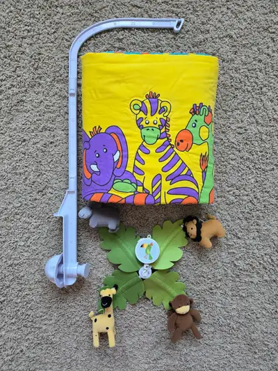 Crib Blanket (reversible) and Mobile Set, View more