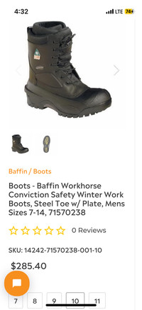 Men Baffin polar proven winter work boots size 11 negotiable 