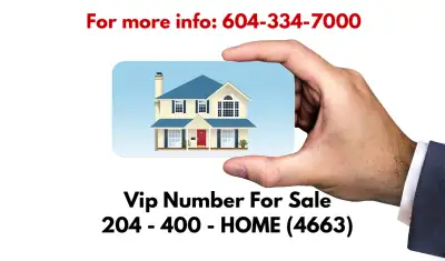 Vip business number 204-400-HOME High end Easy Vip phone numbers 204-400–HOME (4663) Many other opti...