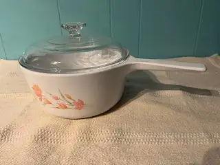 Corning Ware Peach Floral 2.5 Litre  S-2.5-B  Pan with Lid63436970774915121