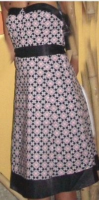 Strapless Dress (Jacob - Size 0) - pink/black - worn once