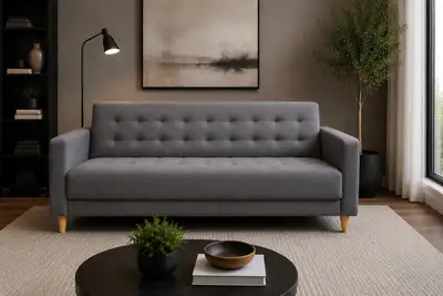 divan lit en tissus gris maison Corbeil , View more