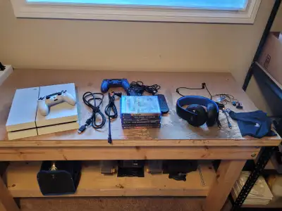 BUY EVERYTHING FOR $300 INDIVIDUAL ITEMS: WHITE PS4 Console (Includes white controller and cables )...