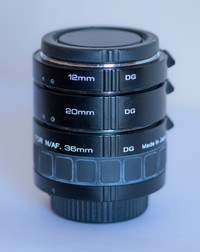 Kenko 12, 20 and 36mm extension tubes