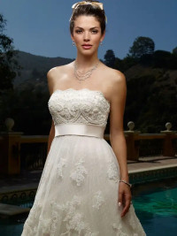 Casablanca bridal dress and vail for sale Size 10 Bridal