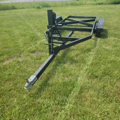 Tandem Axle Trailer Clean slate ready for your project solid frame 19' long with 14' deck 69" betwee...