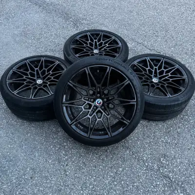 Style 892M 21" Staggered BMW X3M - X4M Competition Original (2024) Bi-Color Gloss Black Rims with TP...