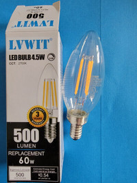 LVWIT B11 LED Filament Bulb 4.5W (60W Equivalent) Dimmable