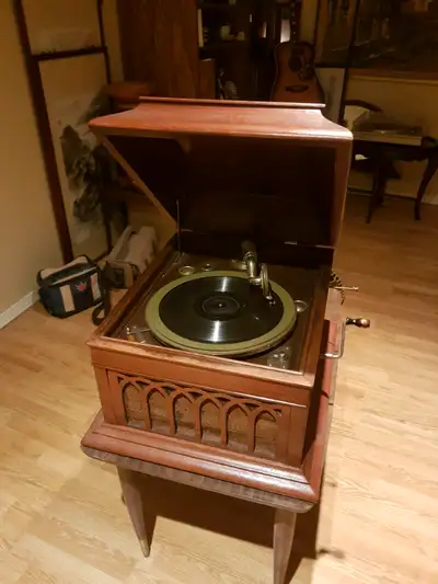 Antique Mechanical Grammaphone, View more