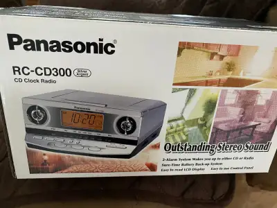 Clock Radio CD Player - Panasonic CD Clock Radio, New, $15.00 Pick up in Port Rowan