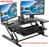 (NEW) VIVO 36” Stand up Desk Converter Height Adjustable Black