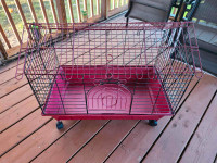 Used Bunny or Guinea Pig Cage on Wheels, good used condition