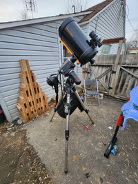 CELESTRON TELESCOPE w/ EQ6 mount & tripod and all items listed.