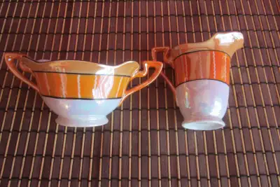 Noritake Art Deco Cream and Sugar Set, View more