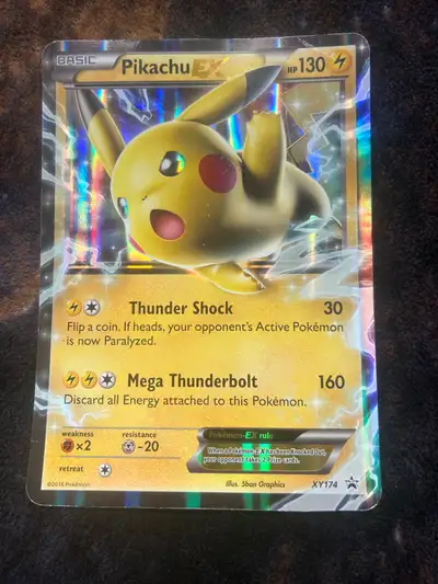 JUMBO pikachu ex xy174 promo Pokémon card / MP, View more