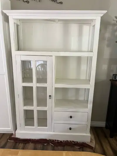 rustic white wood cabinet, View more