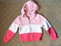 H&M Toddler Girl Color Block Zip-Up Hoodie, Jacket Size 5-6