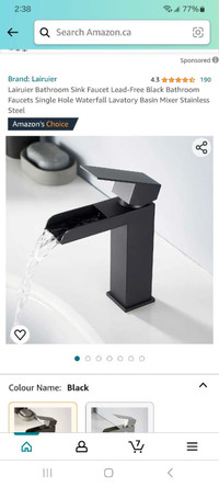 Bathroom Sink faucet black