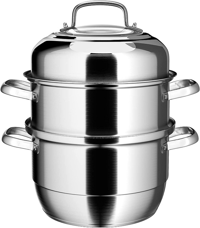 3 Tier Stainless Steel Steamer Pot 11 Inch in Other in City of Toronto