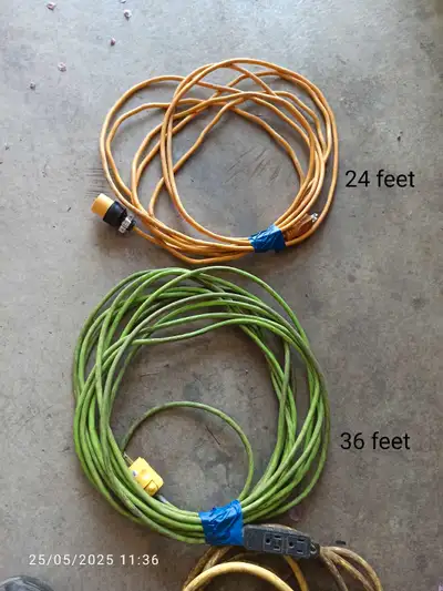 Extensión power Cord heavy duty/ outdoor 100. Feet. $ 100 - 42. Feet. $. 40 - 22 Feet. $. 30 - Exten...