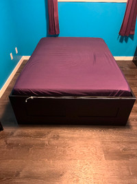 IKEA Brimnes Full Bed Frame and Mattress
