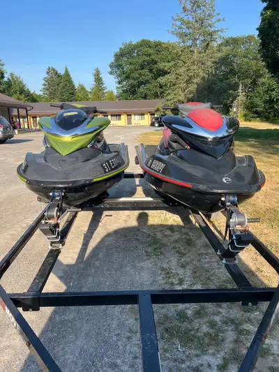 Have these two seadoo rxp 215hsp for sale the red one is an 2005 and the green one is a 2004 both re...