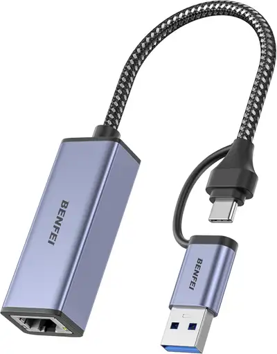 New USB 3.0 (USB C/A) to Gigabit Ethernet adapter, View more