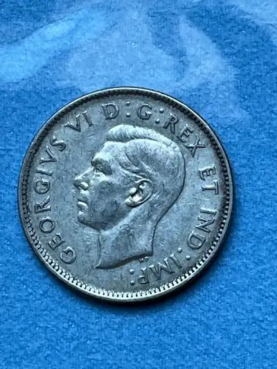Coin 1947 Canada Quarter with Maple Leaf $50.00, View more