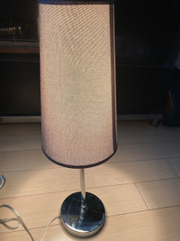 Decorative table lamp with fabric shade