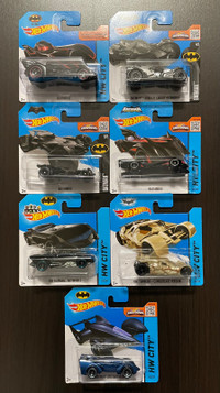 Hot Wheels Batman Short Card Lot of 7