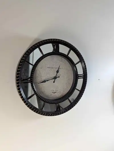 Wall clock (nice background of Round mirror as you see), View more