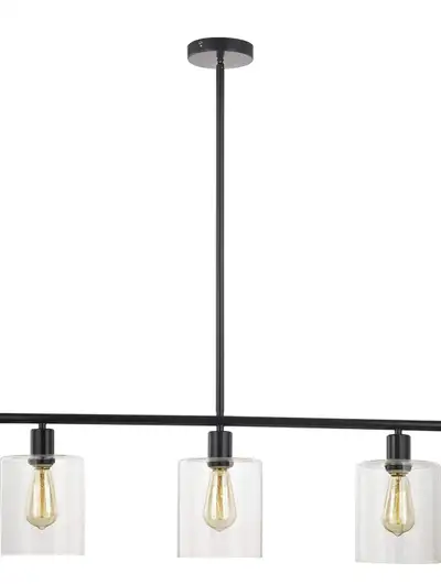 LeeZM Rustic Industrial Chandeliers Modern 3-Light Glass Shades, View more
