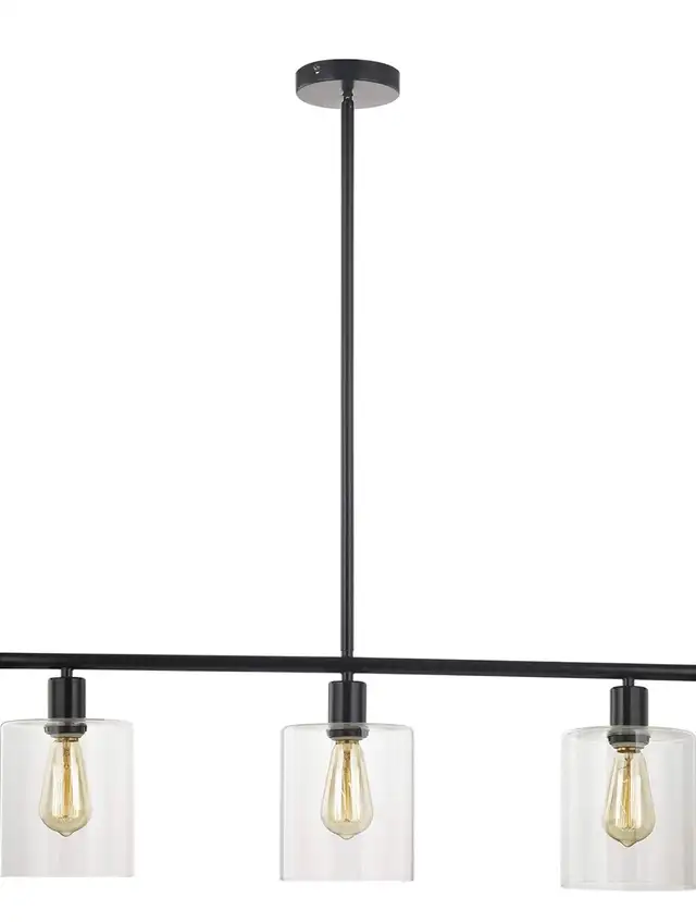 LeeZM Rustic Industrial Chandeliers Modern 3-Light Glass Shades in Indoor Lighting & Fans in Markham / York Region - Image 2